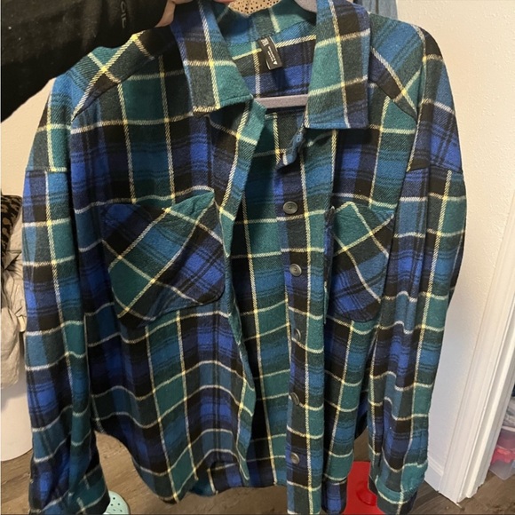 Zara Oversized Plaid Button Down Overshirt/Flannel - Picture 5 of 7